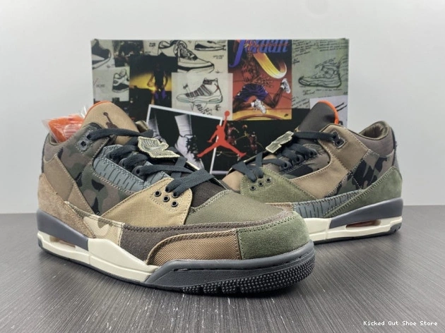 Kicked Out Shoe Store Retro Patchwork Camo Air Jordan DO1830-200 3 0819
